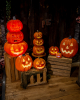 Spooky Halloween Pumpkin With Light 23cm 