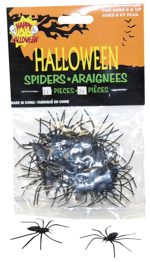 Schwarze Wasserspinnen 24 St. | Halloween Deko günstig ...