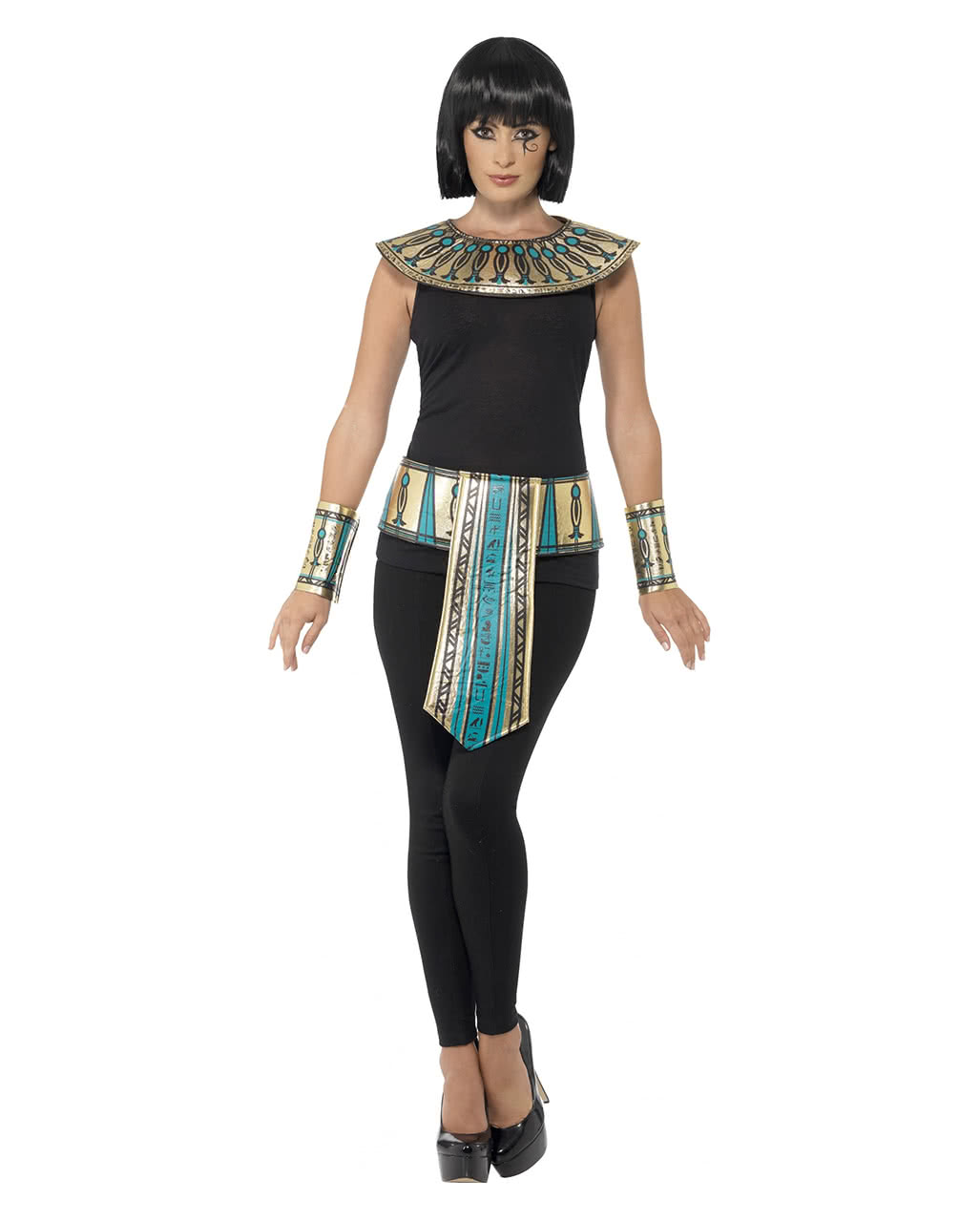Men's Women's Egyptian Fancy Dress Kit Collar Cuffs Belt Stag Hen Pharaoh Fun