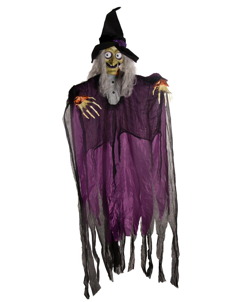 WIDMANN Sprechender Zombie 160cm - Halloween Deko Mit Sound & Bewegungsensor