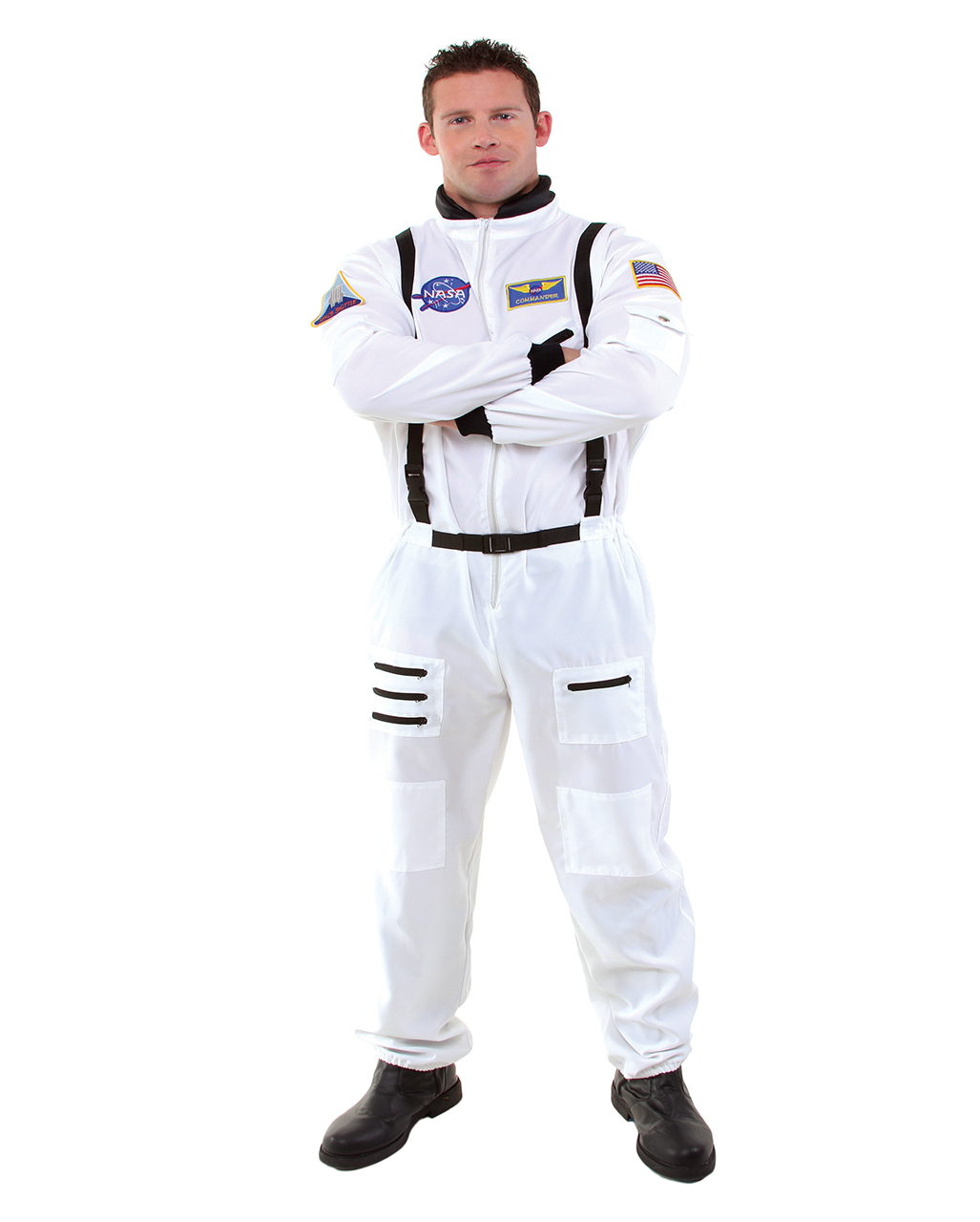 Astronaut Overall Costume Plus Size White | horror-shop.com