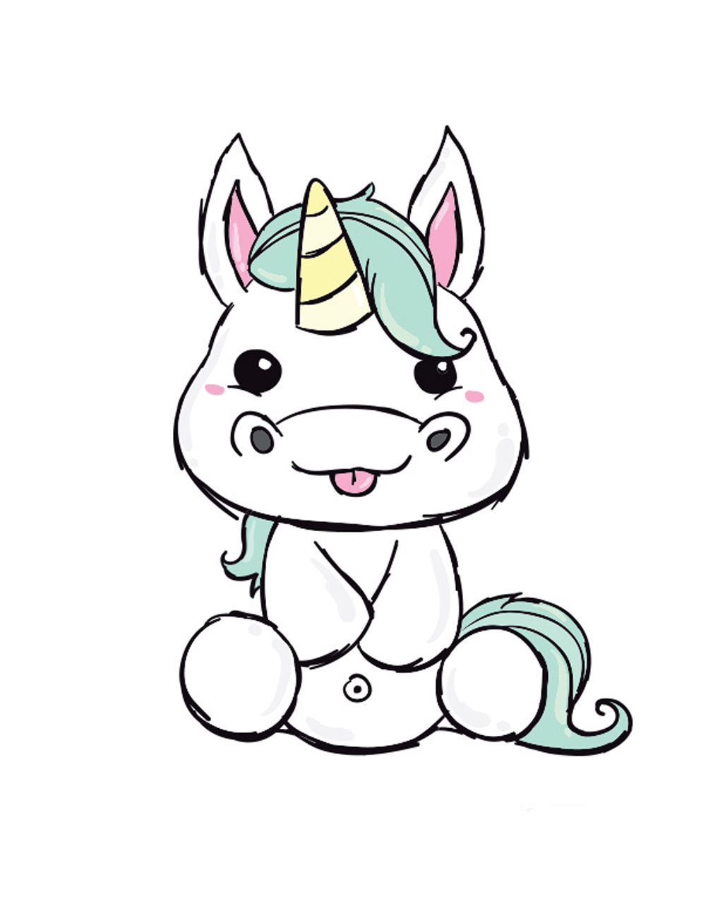 stick unicorn drawing