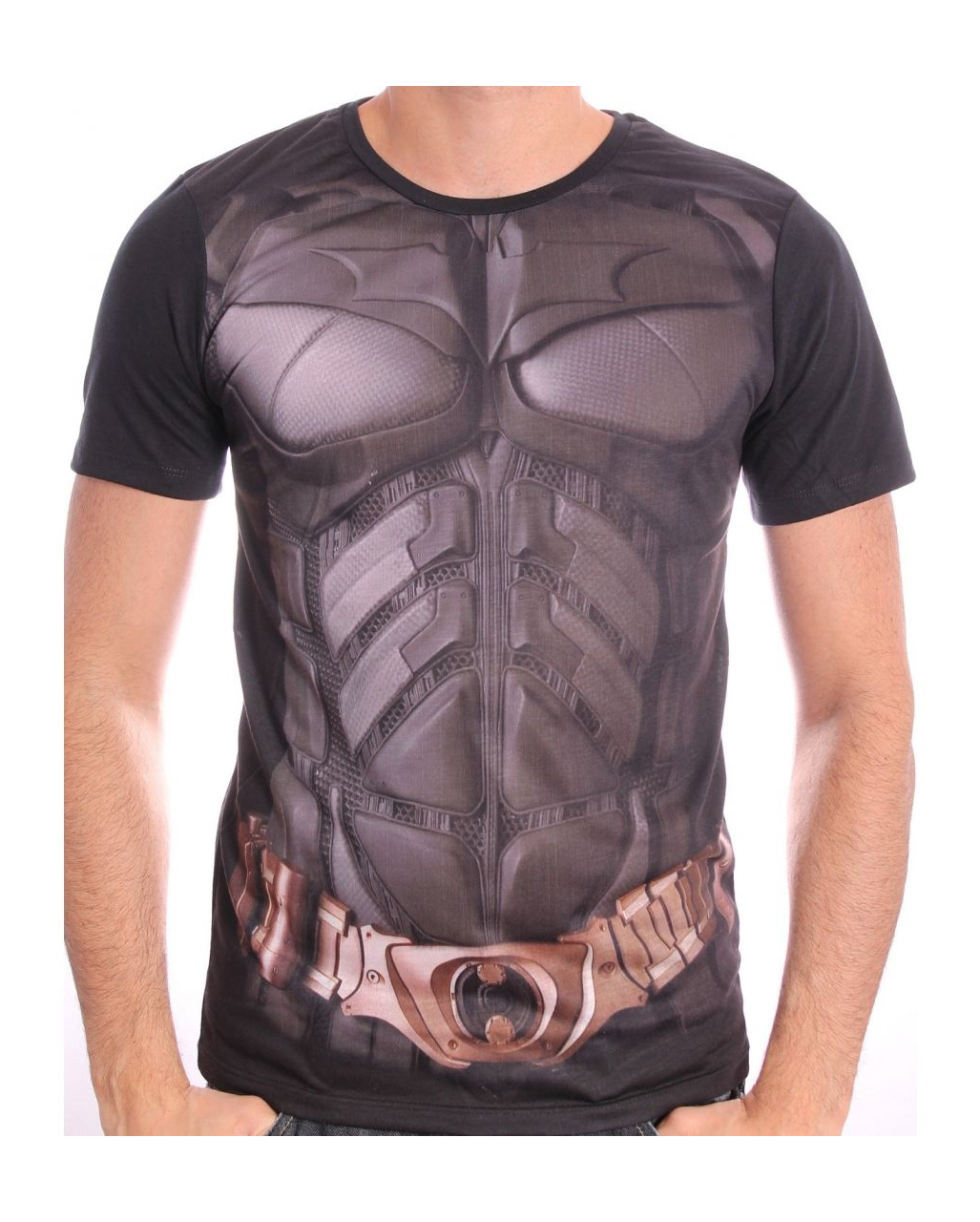 Batman The Dark Knight Damen T-Shirt S-XL DC Comic Weiss Batman Suit 