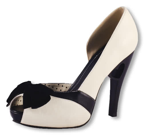 Beige Peep Toes With Bow Pumps With Bow High Heels With Velvet Bow Horror Shop Com