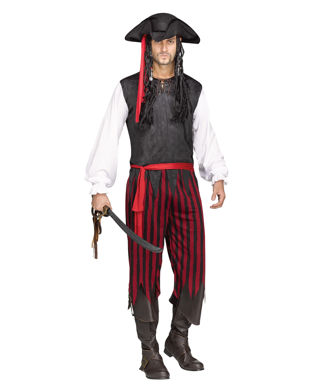 Black Pirate Buccaneer Steampunk Santa Hook Boot Top Covers Medieval Fancy Dress 