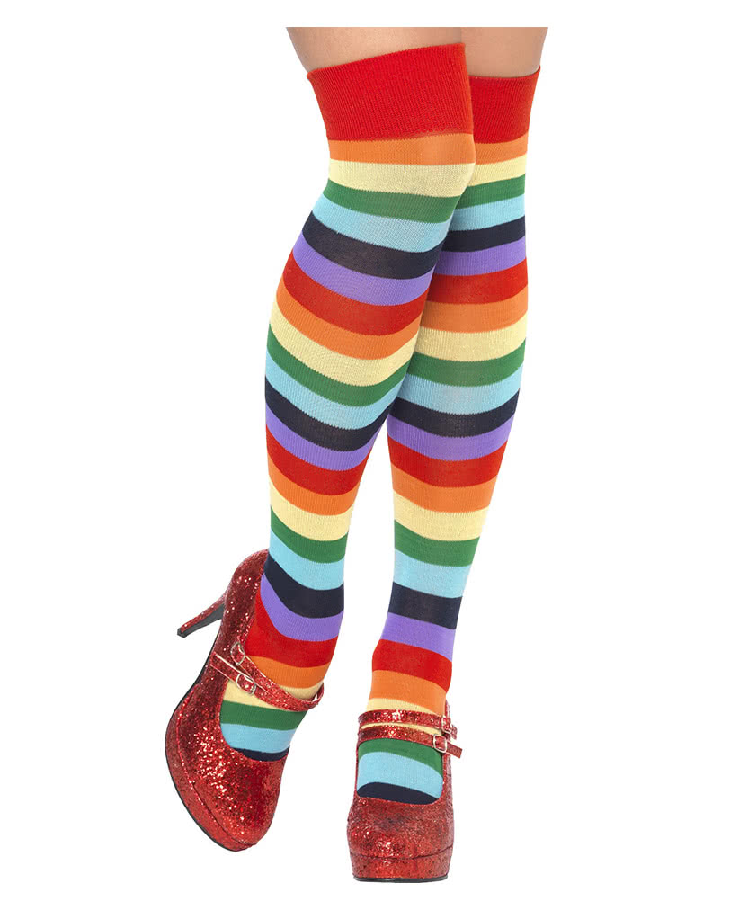 Halloween Witch Clown Multicolored Over The Knee Socks 