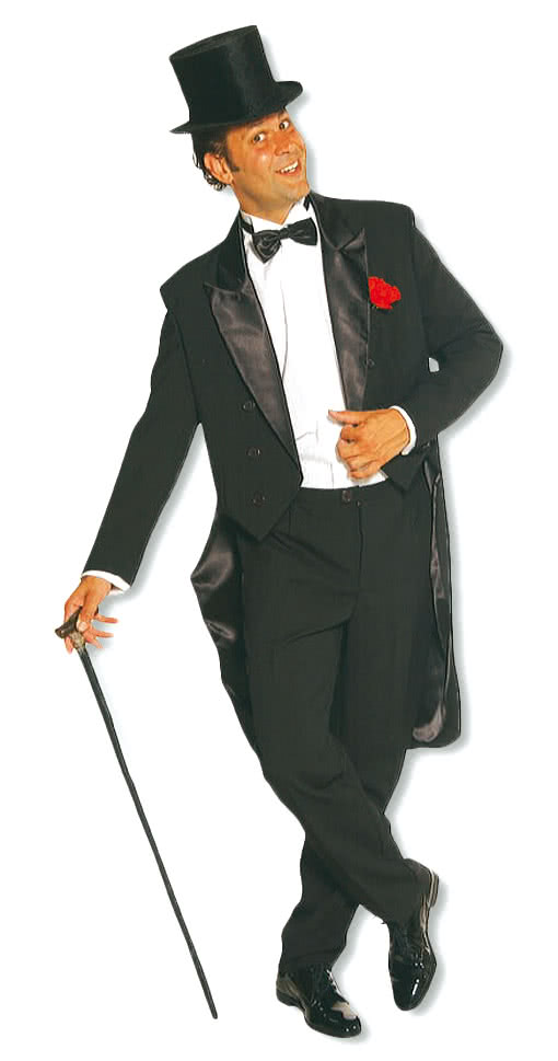 Cabaret Mens Costume black Stage Outfit Carnival Costume Gentleman