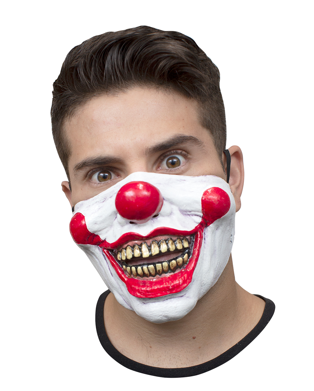 De layout ventilator Uitsluiten Horror Clown Half Mask Latex for Halloween | Horror-Shop.com