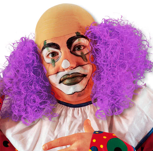 Clown Wig with Purple Hair Clown Wigs Bald Wigs