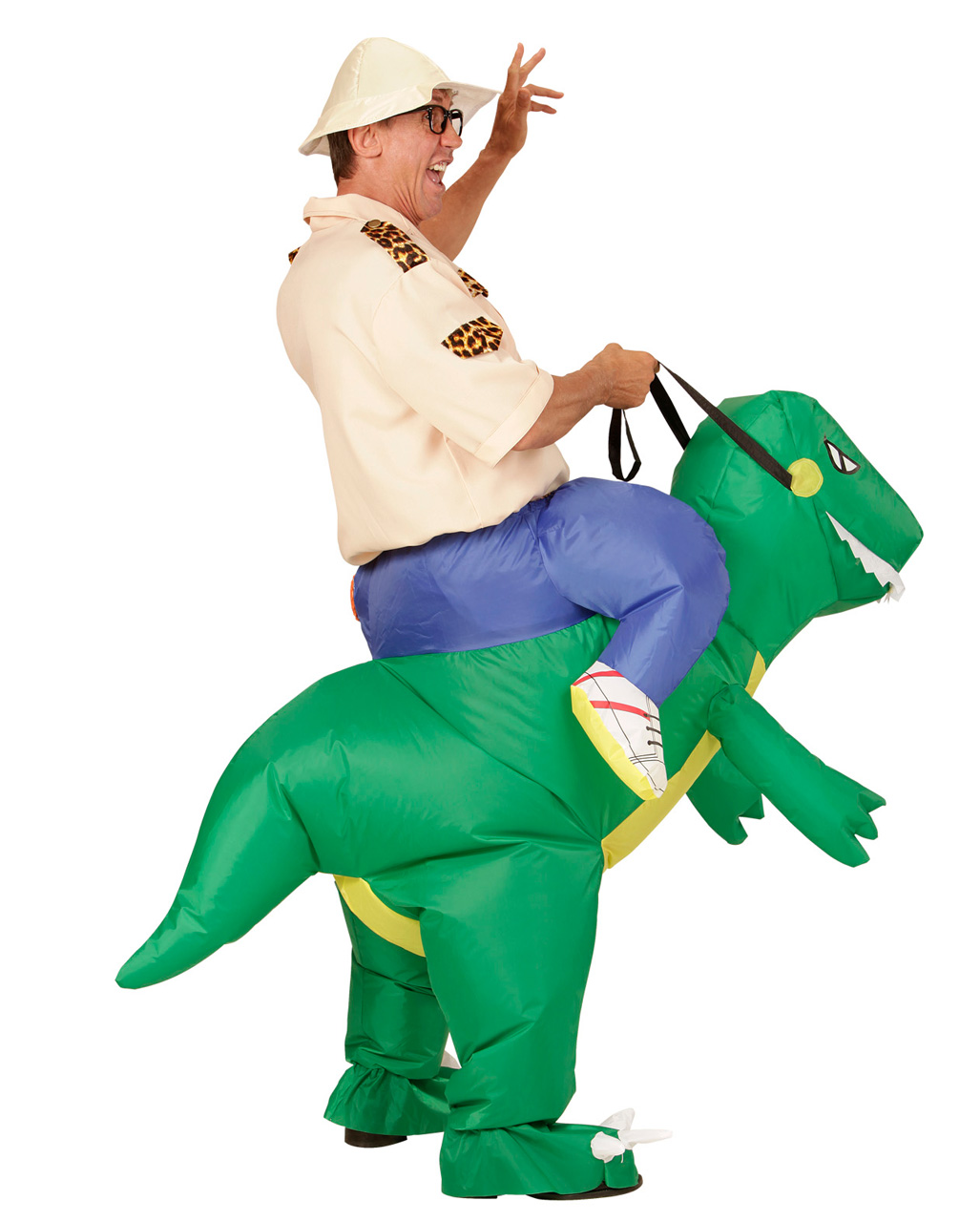 Dinosaurier Carry Me Kost\u00fcm aufblasbar f\u00fcr Karneval  HorrorShop.com