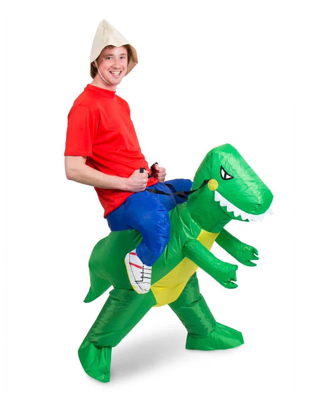 T-REX Kostüm Karneval Kostüm Dinosaurier Kostüm für Erwachsene/Kinder Aufblasbar 