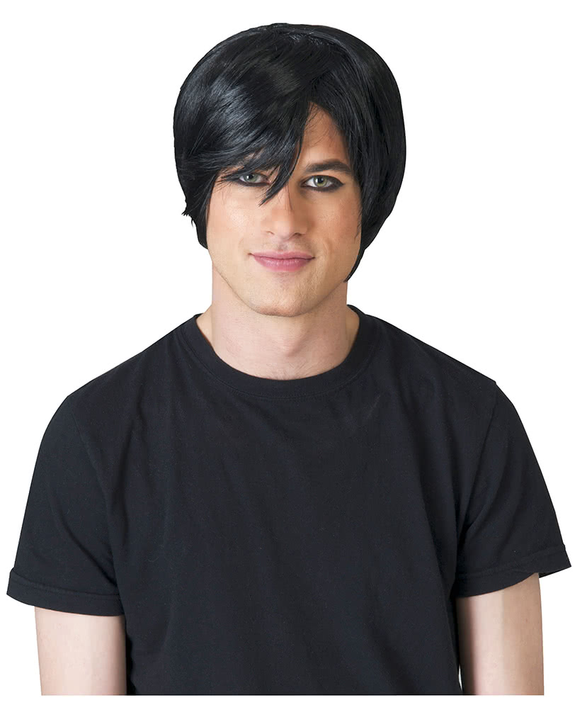 Emo Men's Wig Black | Men's wig for carnivals | horror-shop.com