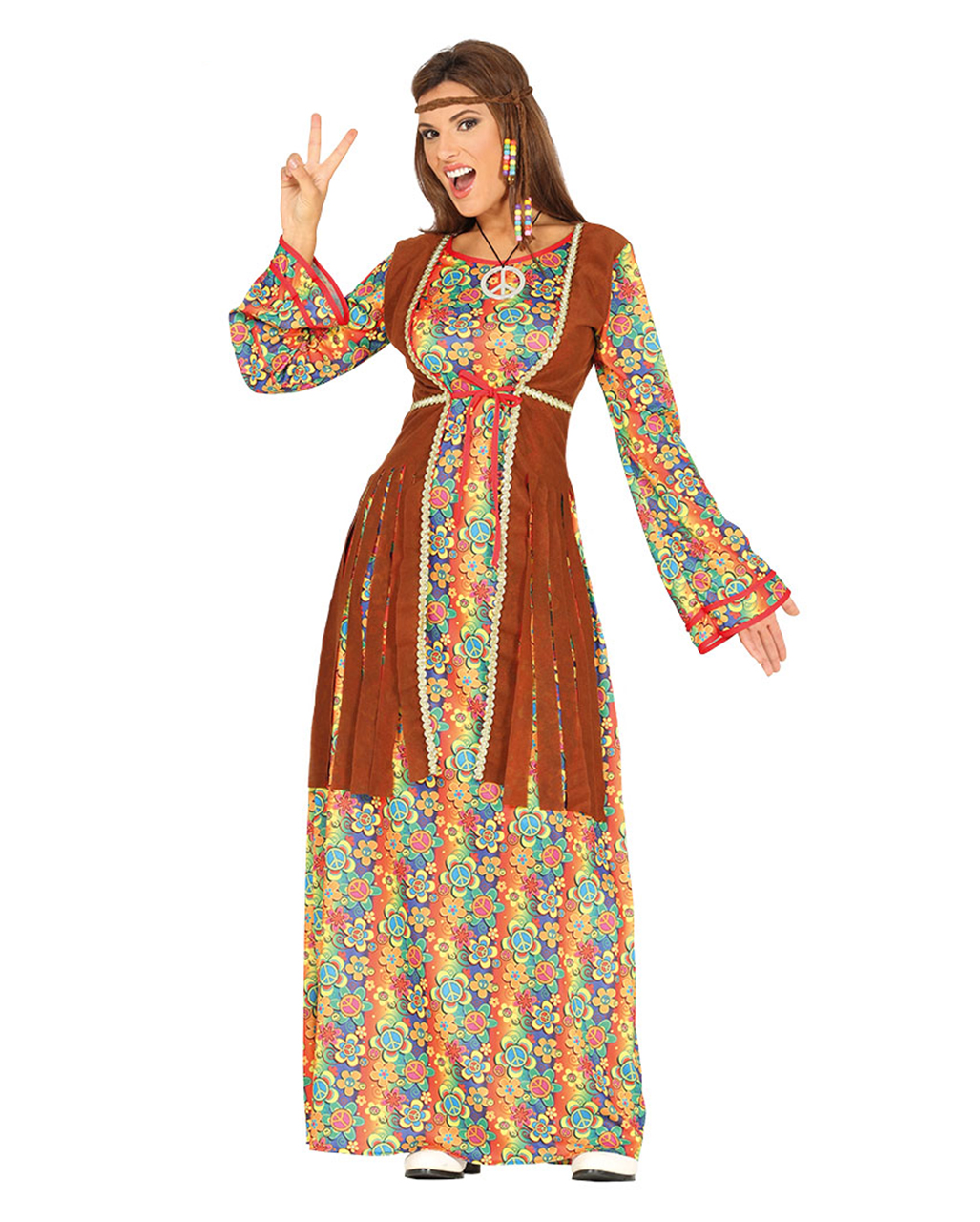 Flower Power Maxi Hippie Dress Breanna ...