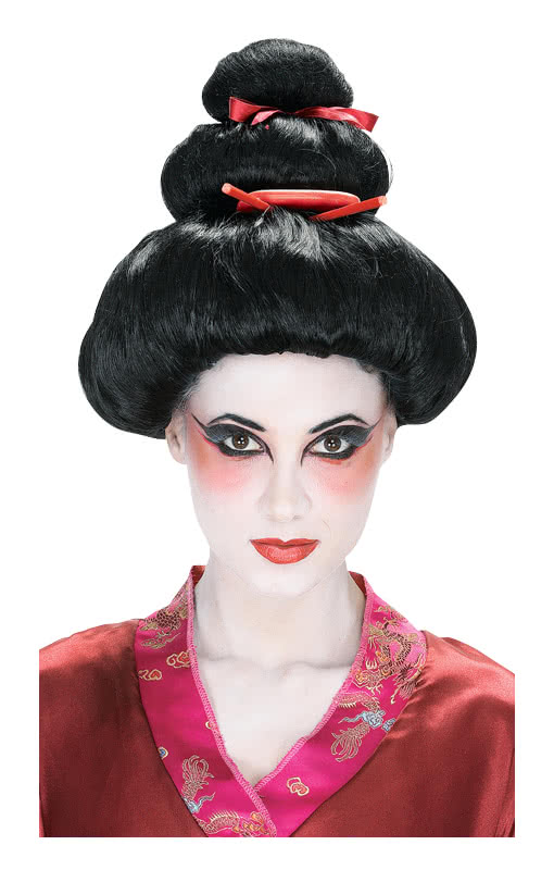 Geisha Wig Premium The Artfully Towered Hairstyle Of A Geisha Wig As Horror Shop Com