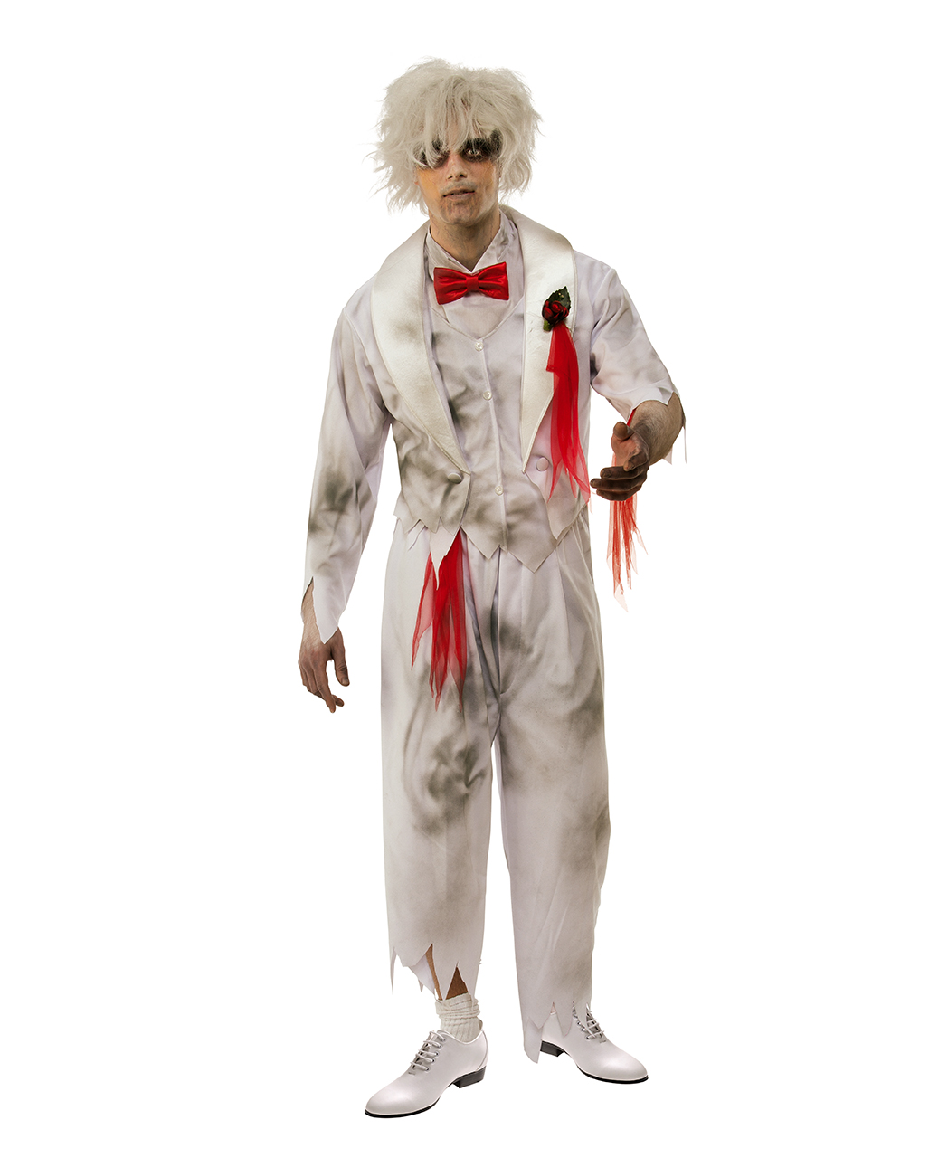 Mens Gruesome Groom Zombie Horror Halloween Fancy Dress Costume