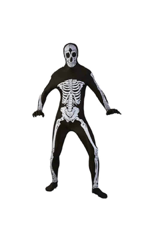 Skeleton Full Body Suit I Black Skin Suit with Skeleton Print | horror ...
