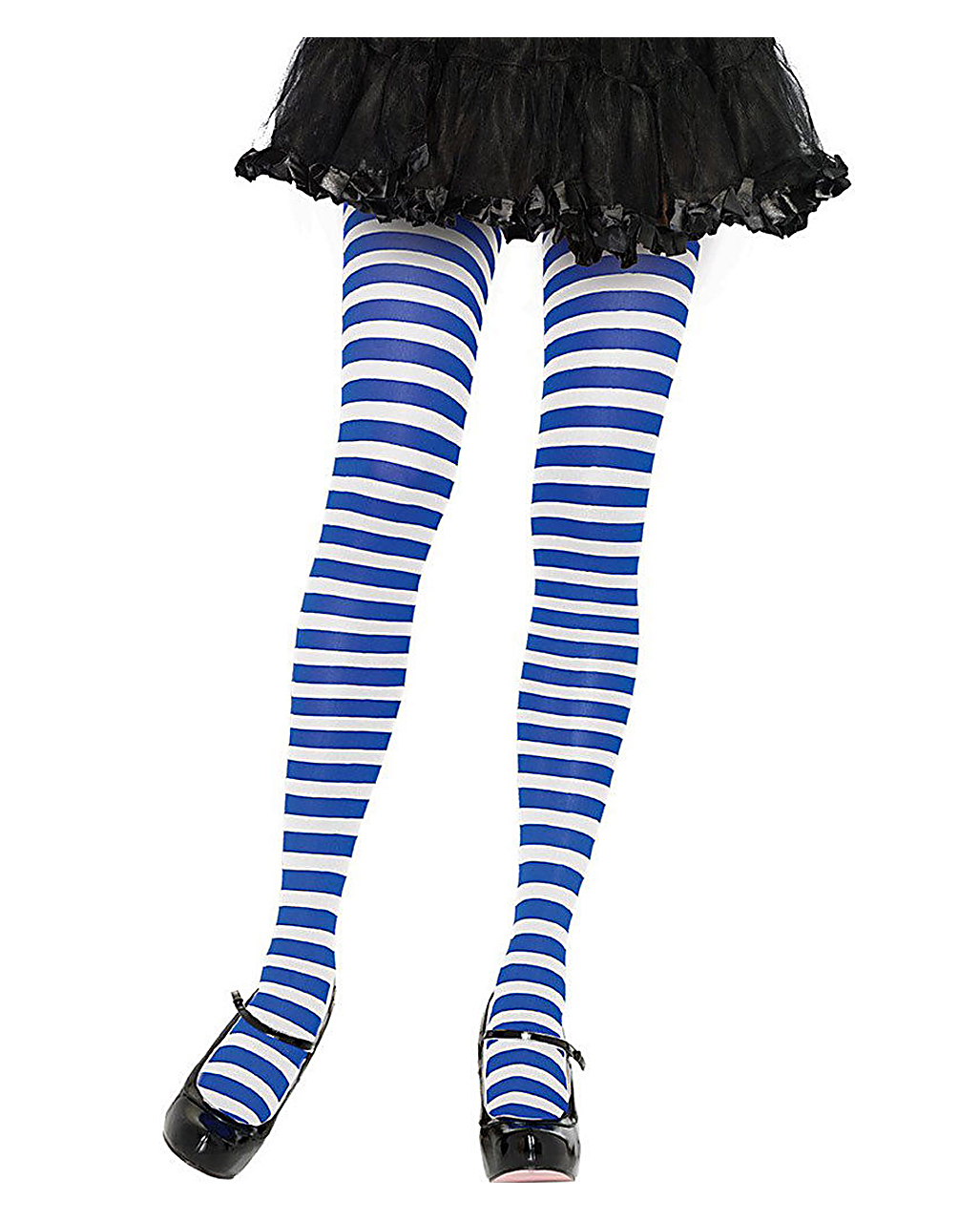 Striped Tights Blue-white, Costume Accessories