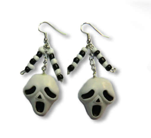 Ghostface Earrings | horror-shop.com