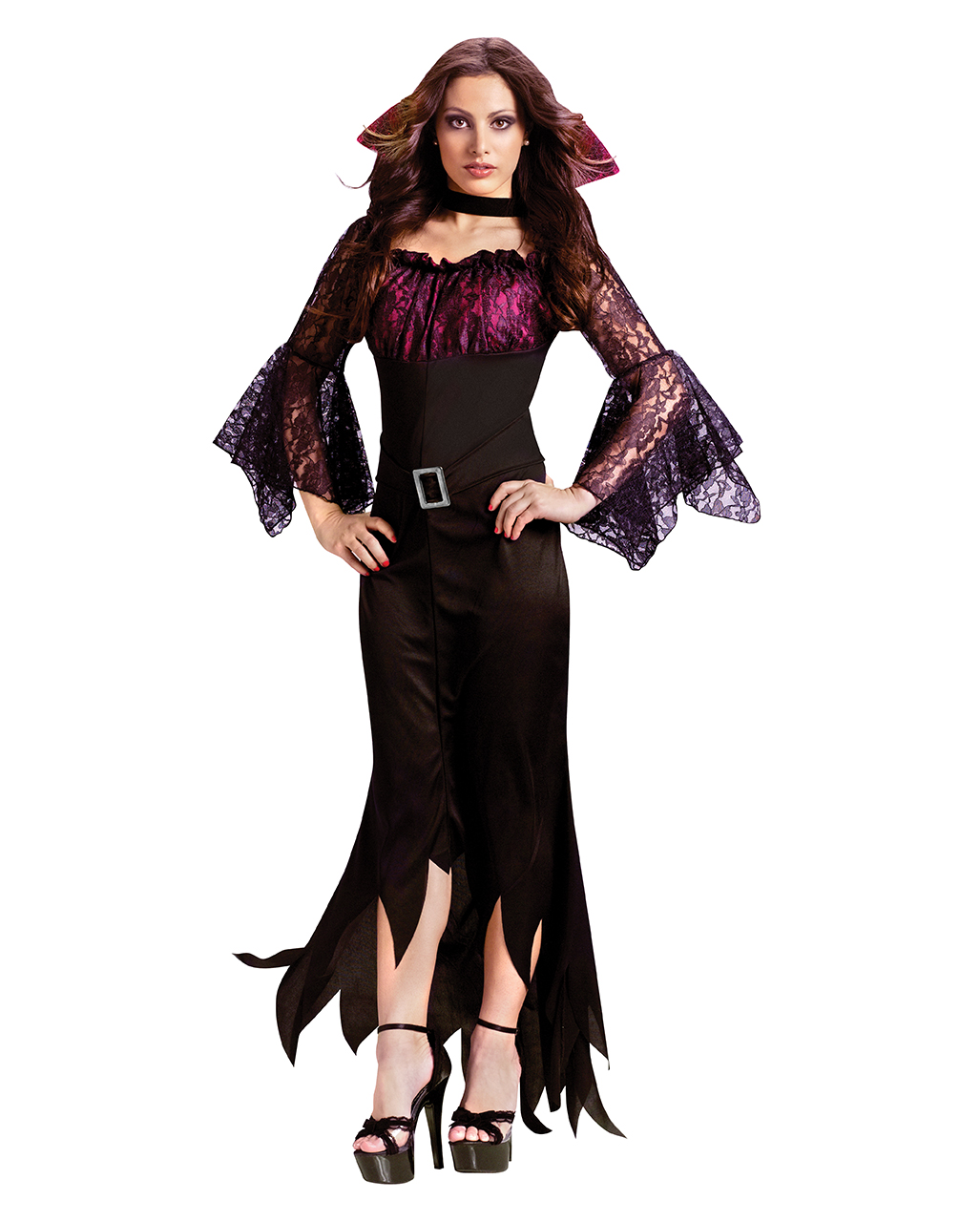 Vampir Gothic Robe Gr 36-48 Halloween Damen Kostüm Rubies 13760