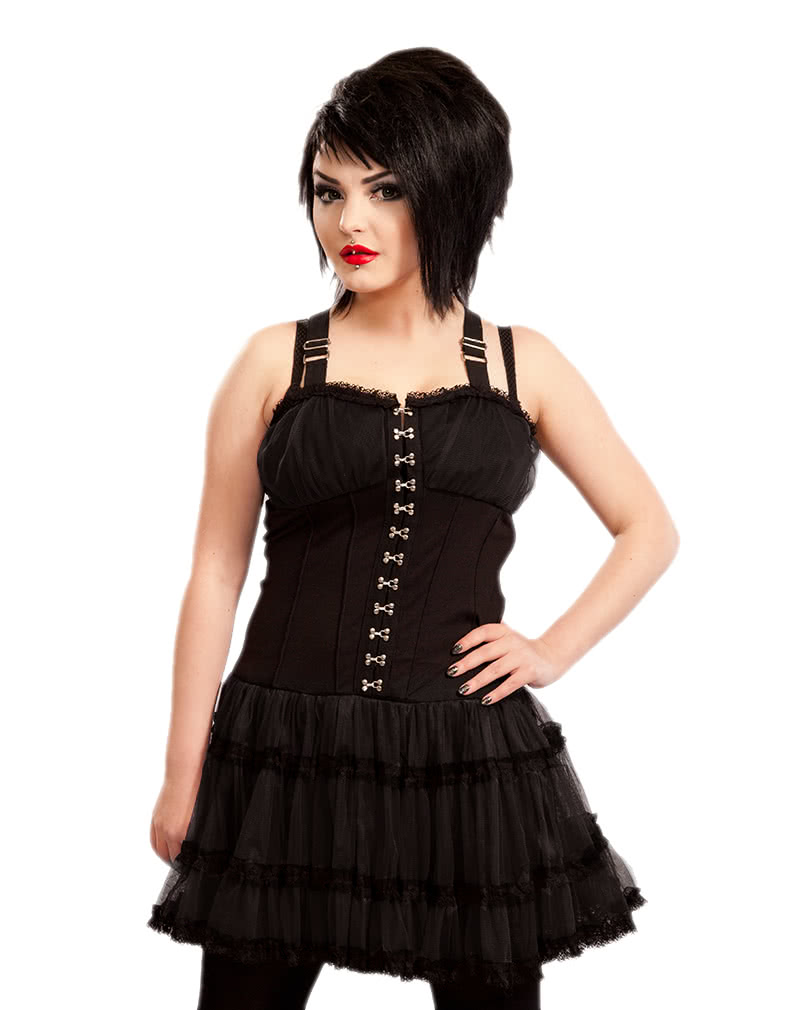 Gothic Dress With Tulle Skirt For Girlies And Emos Horror 8241