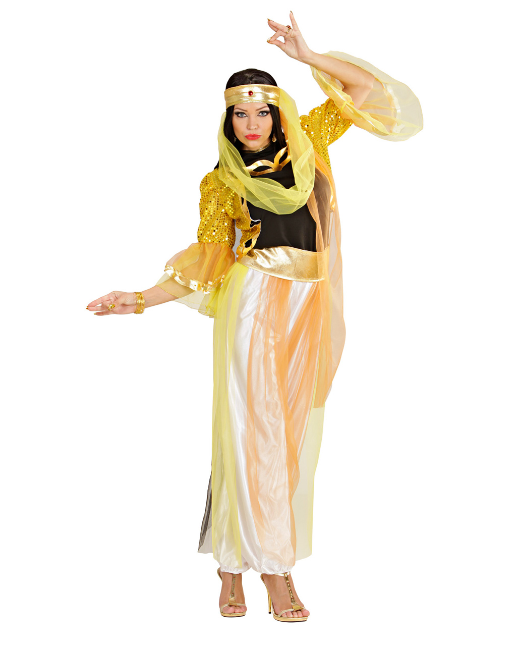 The Turkish Emporium Belly Dance Costume Arabian Nights Cosplay Bra Top Harem Pants Face Veil Black 