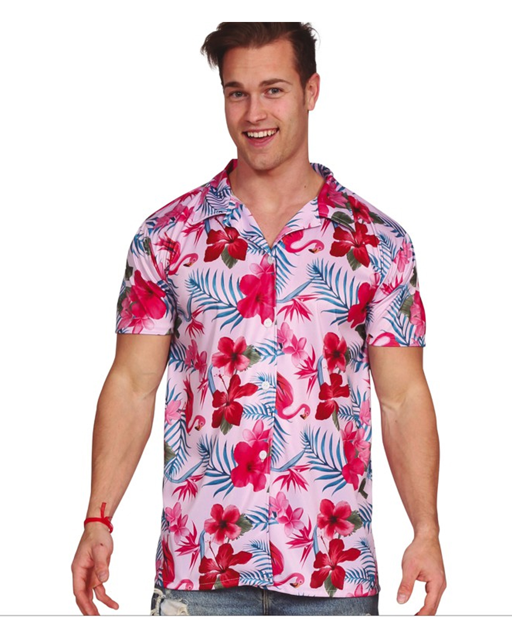 Turquoise Flamingo - Women's Hawaiian Shirt