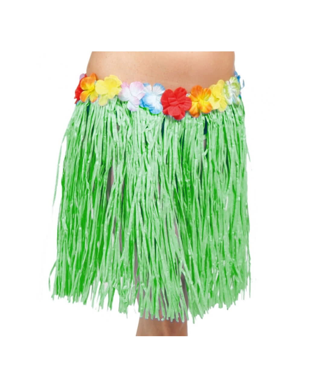 Hawaii mini skirt with flowers green ☀ Summer Festival ☀ | horror-shop.com