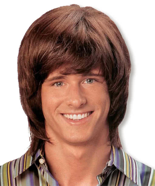 Mens Wig Mullet Brown 70s Mens WigBrown Wig