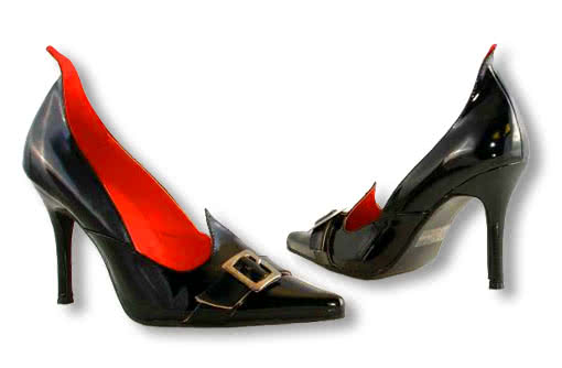 Schwarze Hexenschuhe Gr 37 5 Halloween Kostumschuhe Horror Shop Com