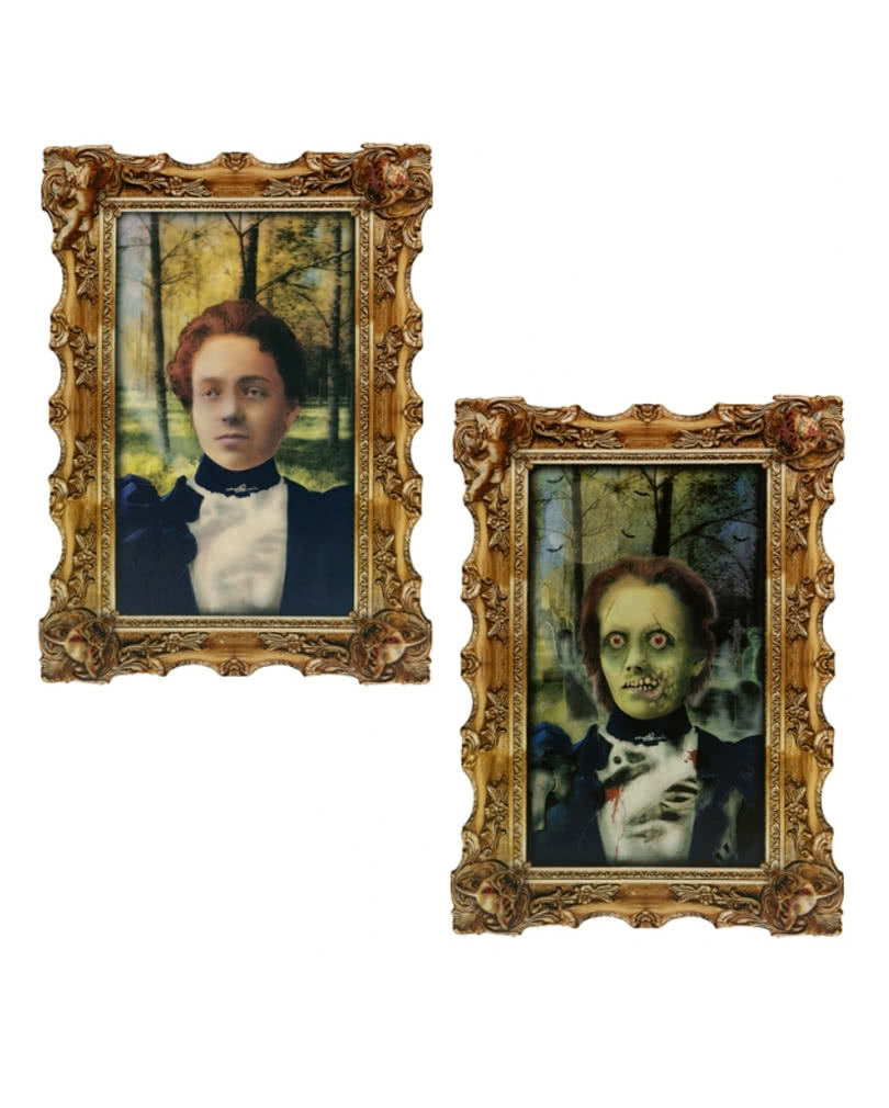 Hologram Portrait Zombie Maid Halloween Lenticular Portrait