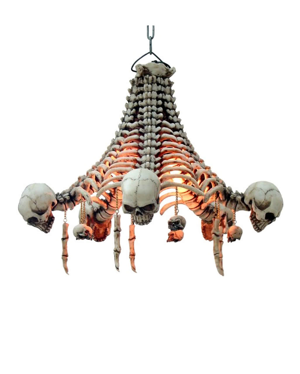 Skelett Deckenlampe Mit Hängenden Schädeln