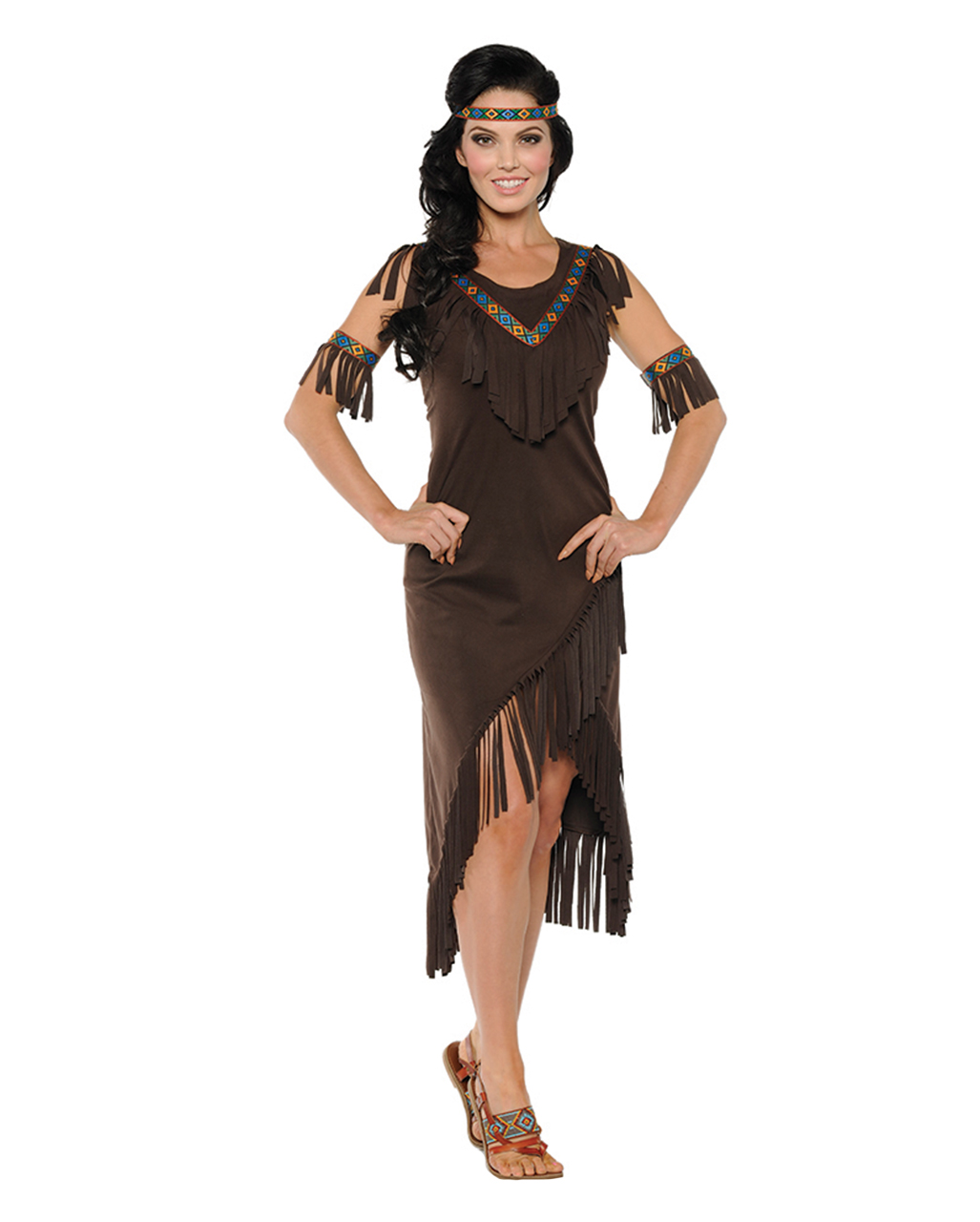 Indianerin Squaw Western Indianer Kostüm Damen 