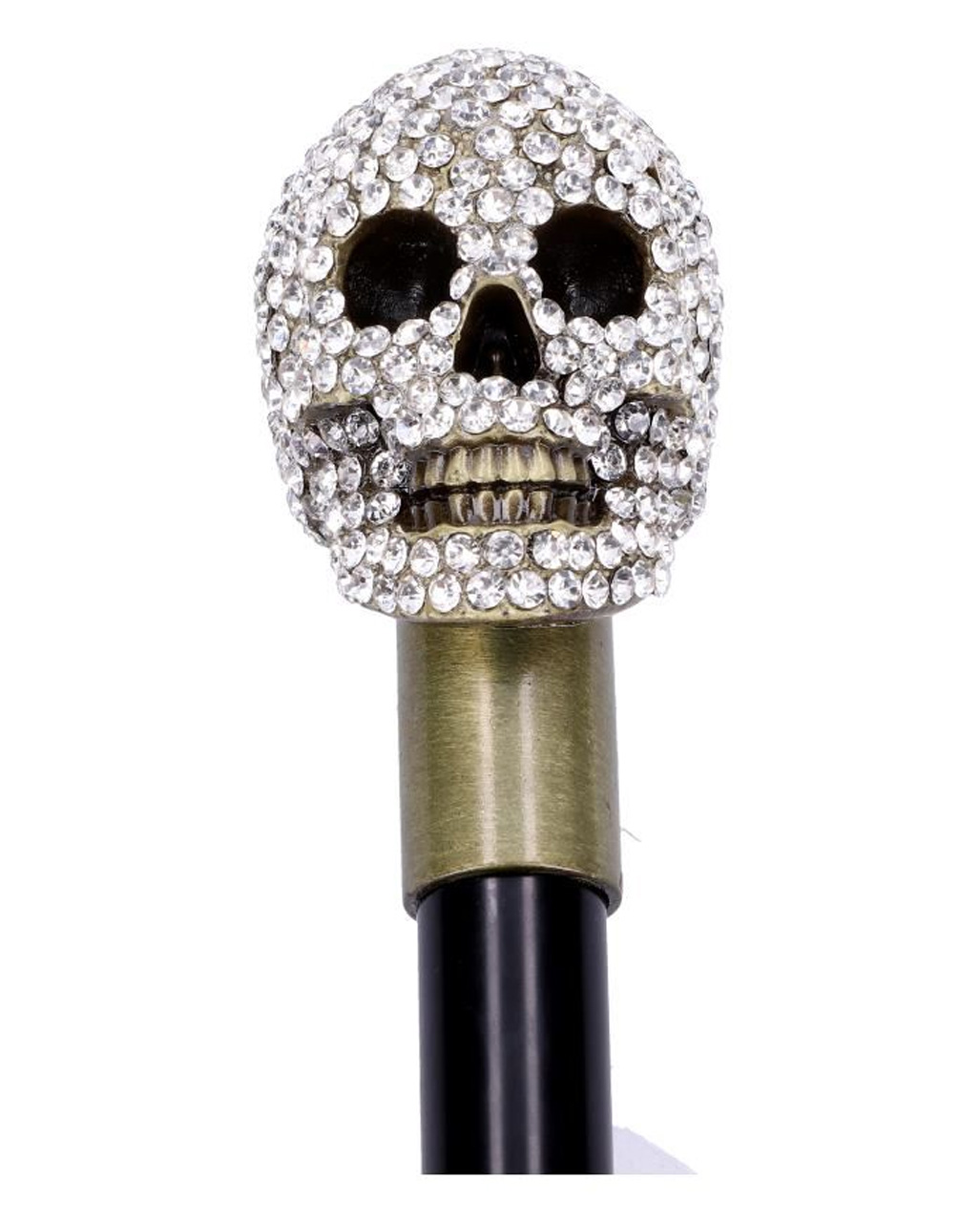Bejeweled Skull Walking Stick | horror-shop.com