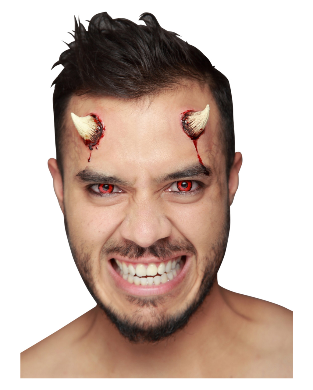 Little Devil Horns latex application | Horror-Shop.com
