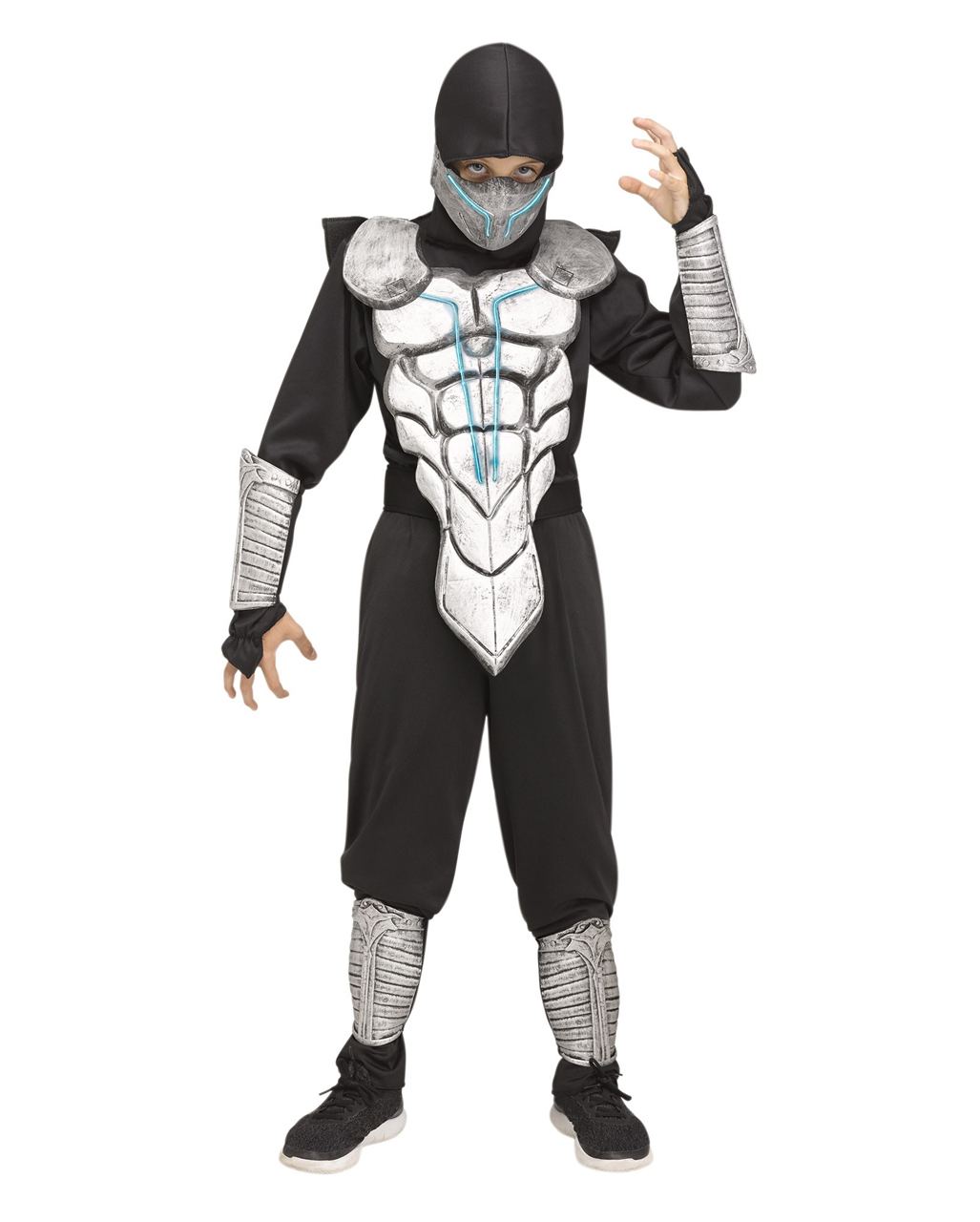 Black//Red Skull Lord Ninja Fighter Warrior Child Costume