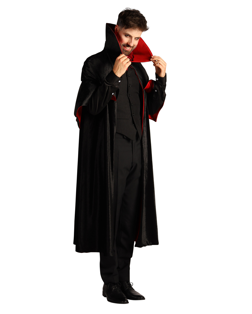 Luxurious Vampire Cape With Stand-up Collar for Halloween | Horror-Shop.com