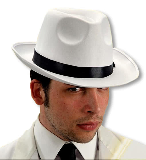 Mafia Hat White White gangster hat Mafiahut Al Capone