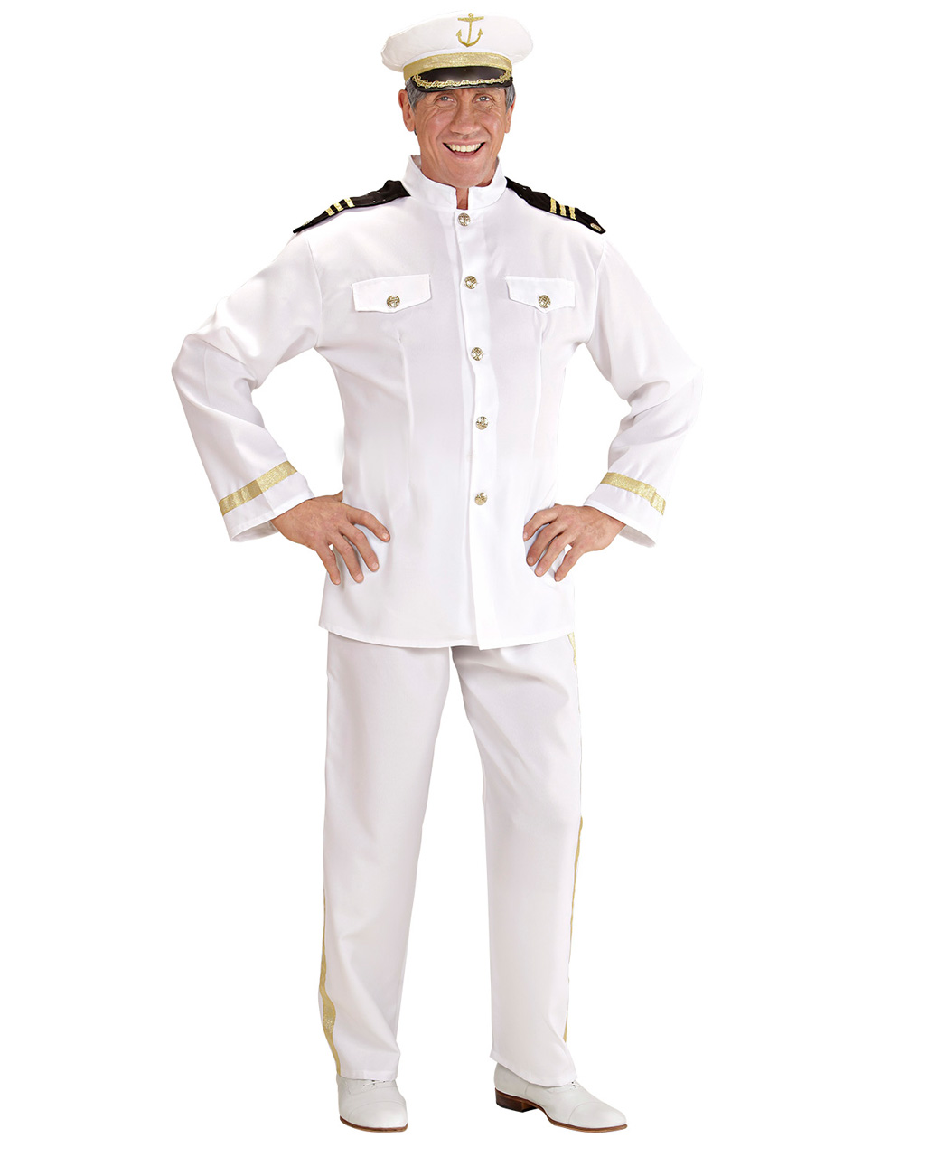 80s Sailor Navy Officer and Gentleman Captain Mens Fancy Dress Costume