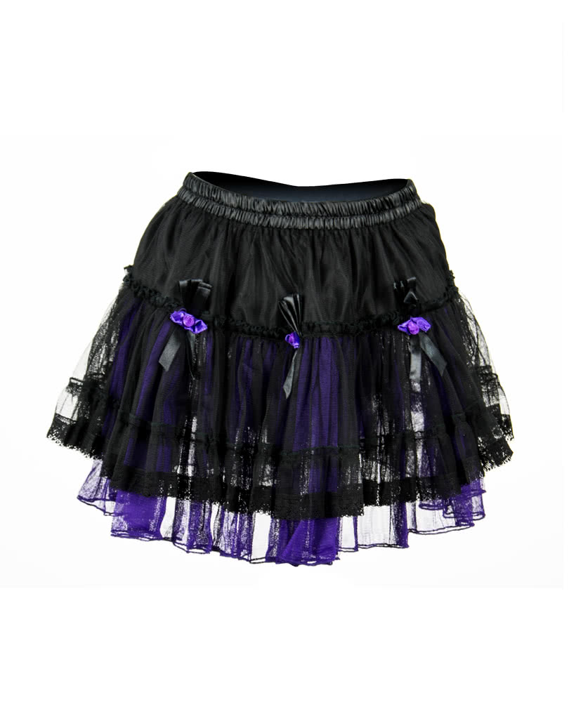 purple and black tulle skirt