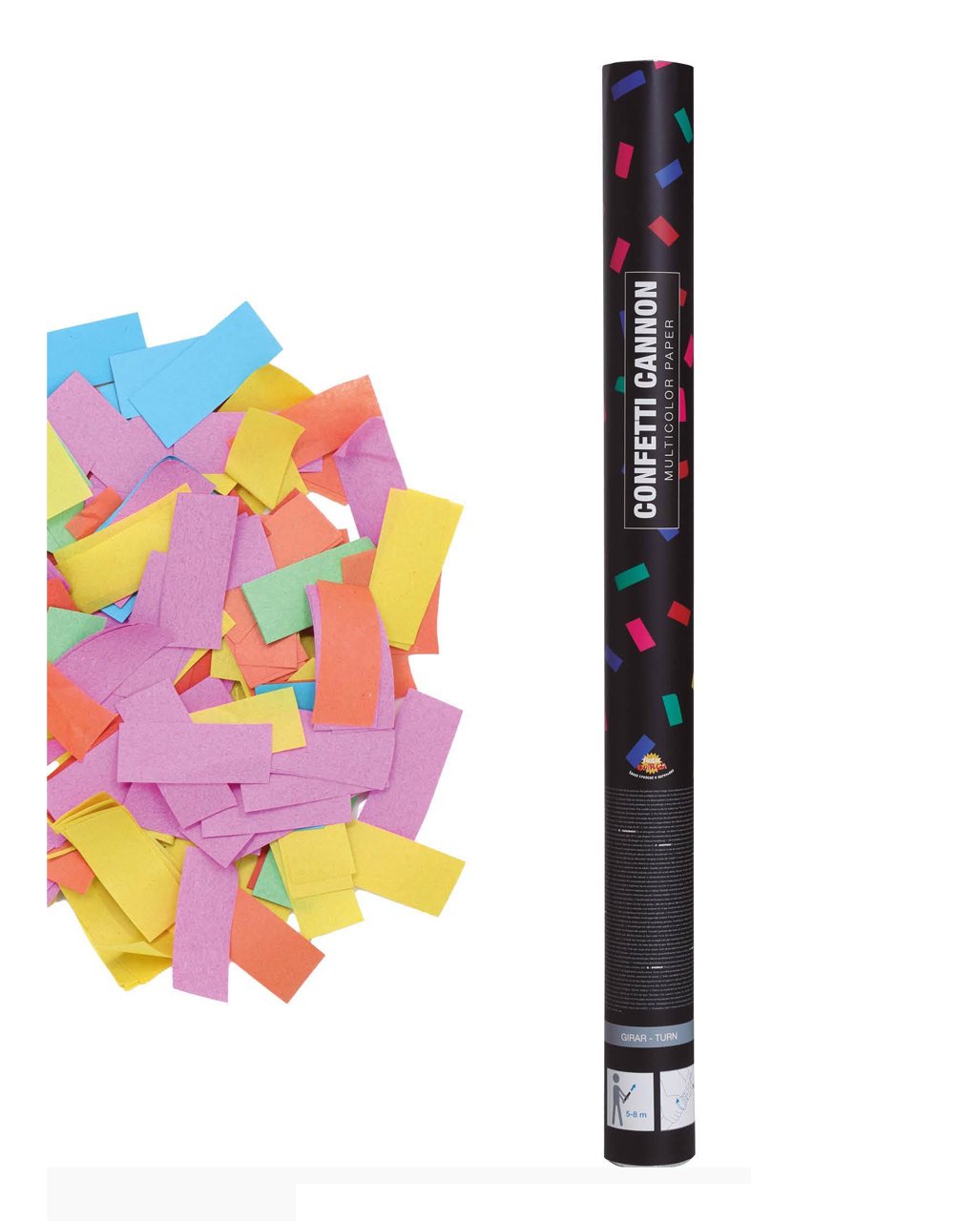 3 Konfettishooter – 60 Cm Lang, 7 M Reichweite, Mit Buntem Glitter-Konfetti, Für Partys & Events