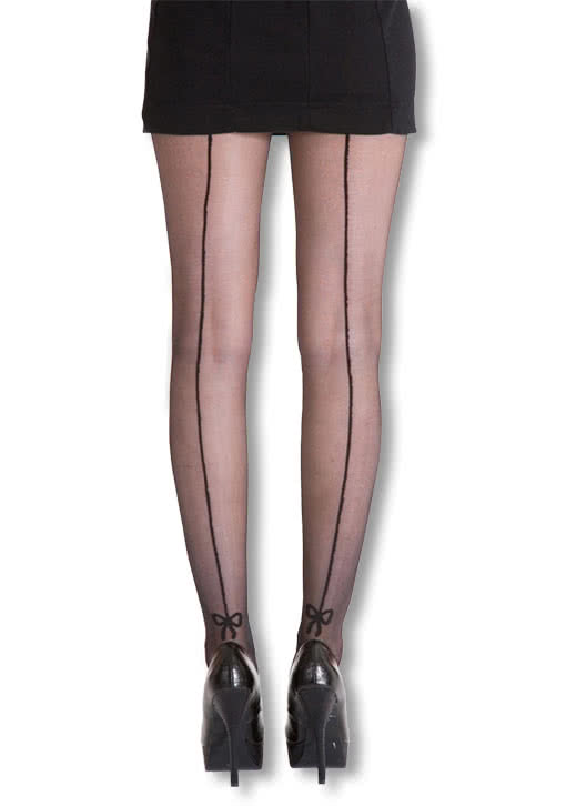 Seamed Stockings Loop black Stockings Gothic Stockings with pattern