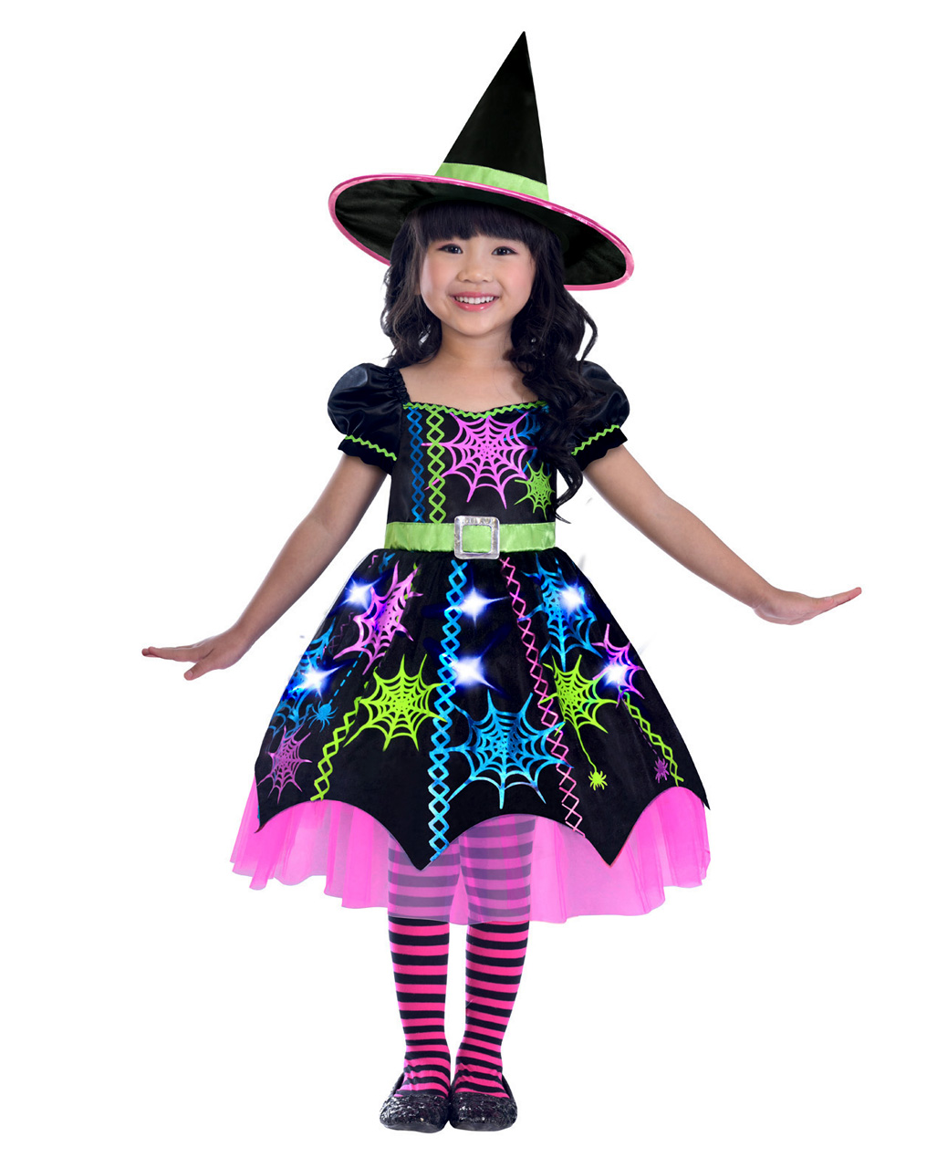 Toddler Halloween Costume Dress Only 4-6 Years #5304 Pink Spider Witch Infant 