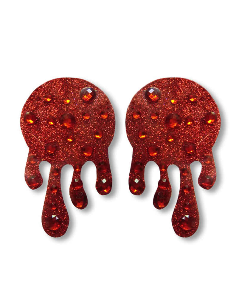 Nipple Pasties blood drops Nipple jewelry glue Tattoo