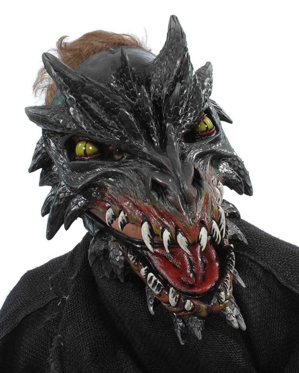 Noir Dragon Mask Deluxe For Halloween Horror Shop Com
