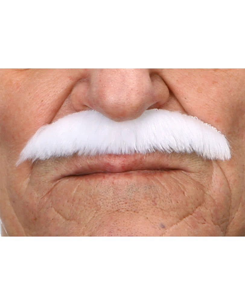 Mustache White adhesive Bart