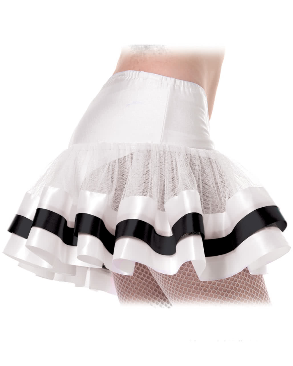Petticoat white-black Sexy costume accessory | Horror-Shop.com