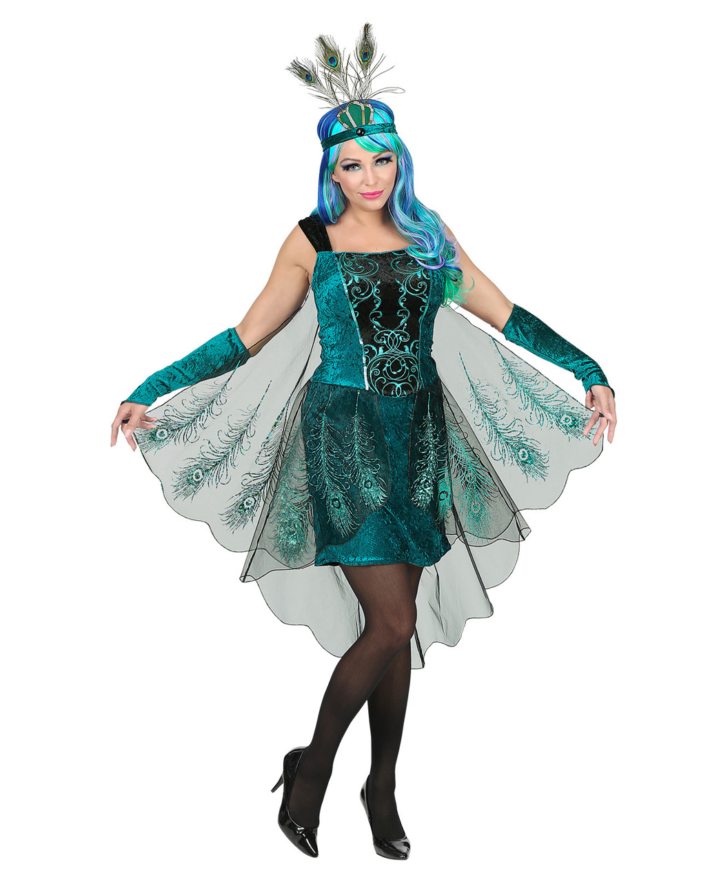 Peacock Fairy Costume With Headdress. fairy costume. 