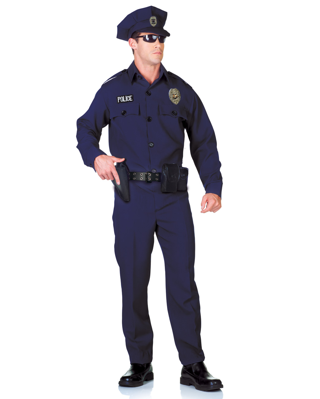 Amosfun Frauen Polizei kostüm Offizier Rollenspiel uniform Cosplay Polizistin Party down Game Fancy Dress für Halloween Party blau 