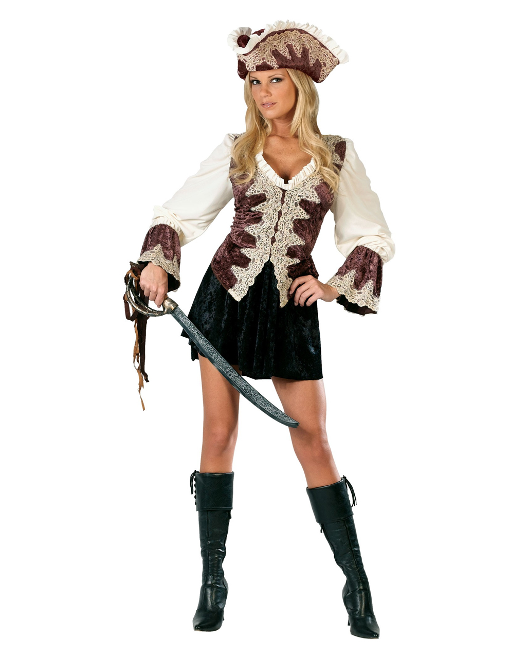 L Piratenbraut Piratin Deluxe Damen Kostüm Gr 42/44 Karneval Fasching #9113 