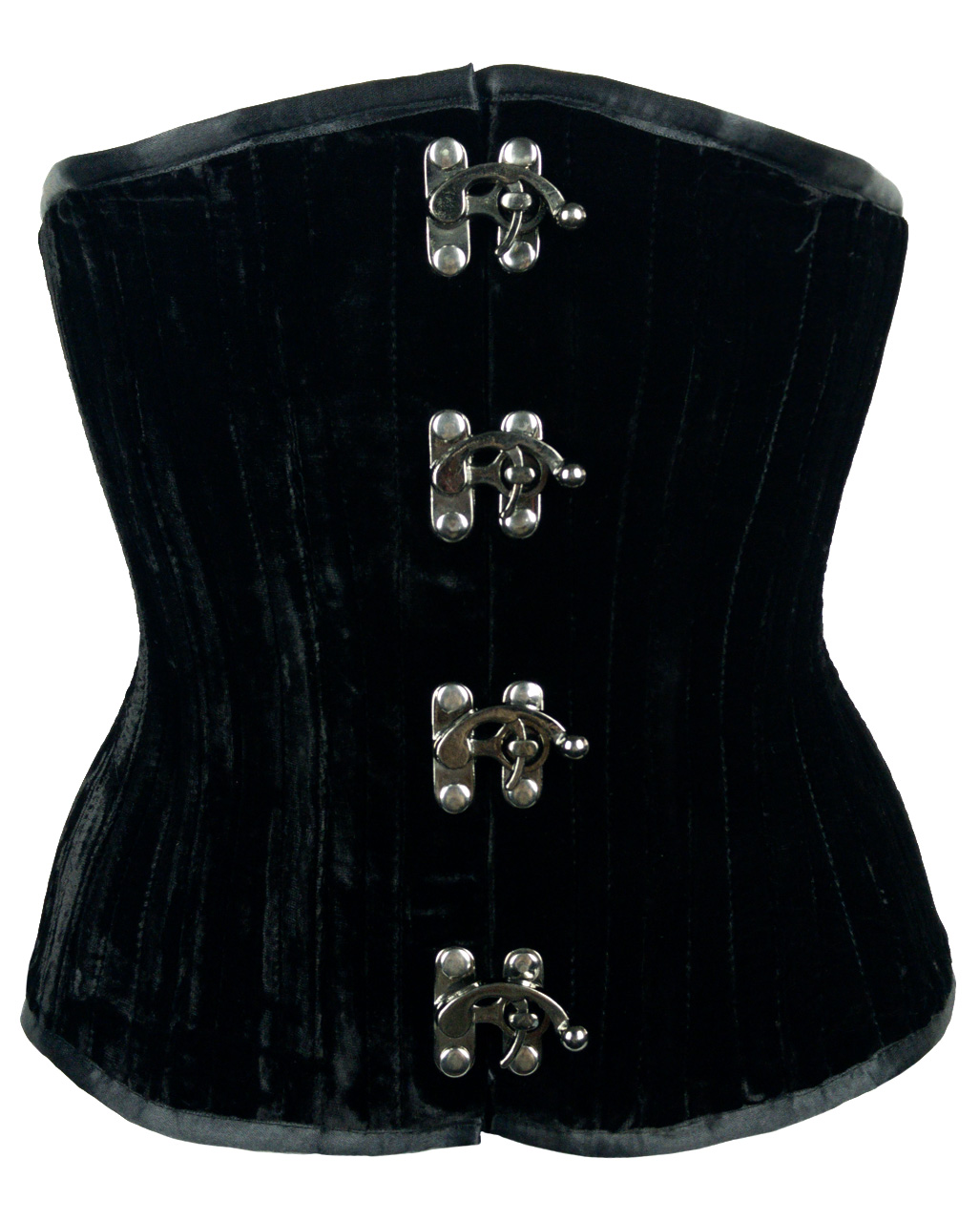 Velvet Corset With Hook Black Gothic Corsages